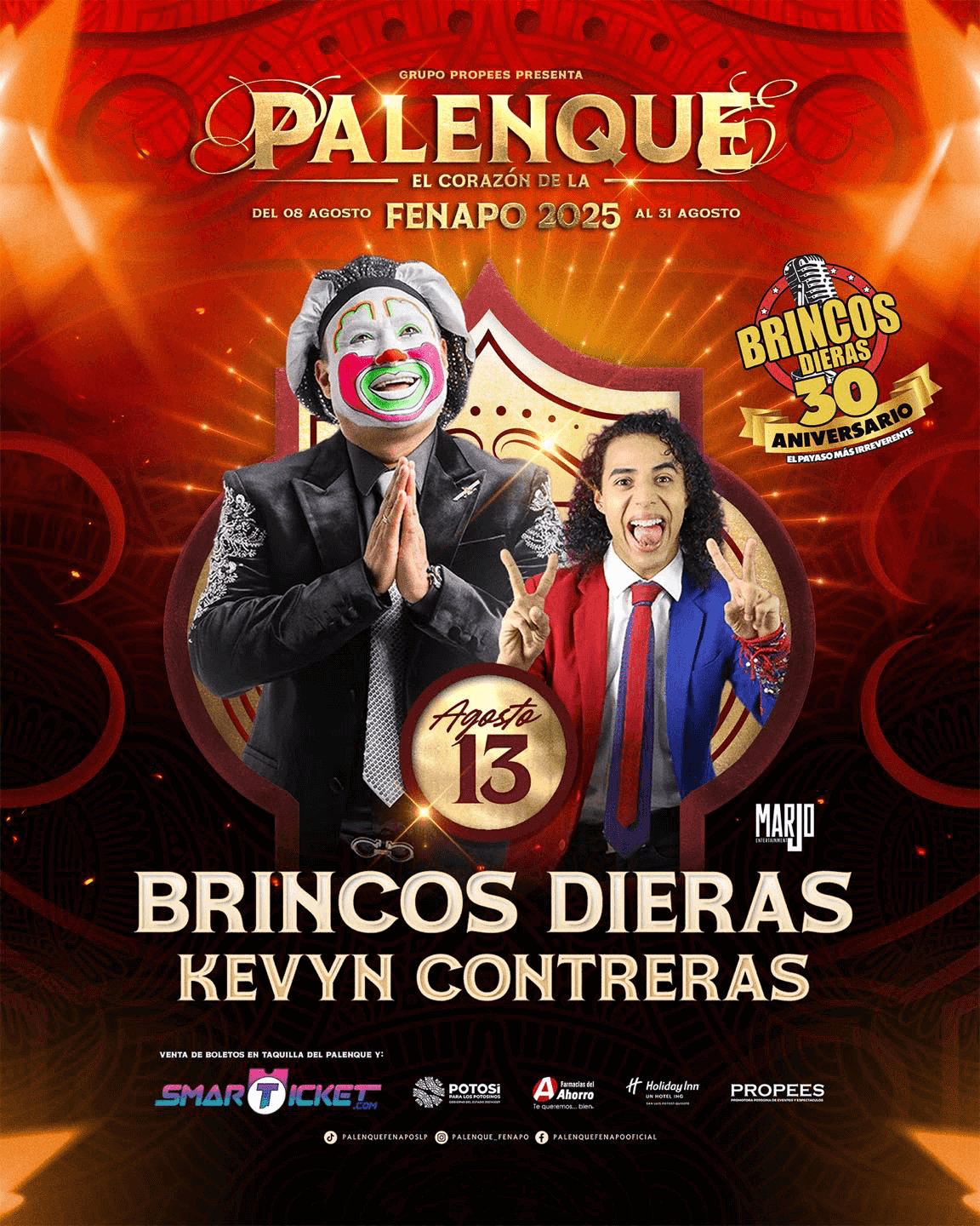 boletos Brincos Dieras palenque Fenapo 2025